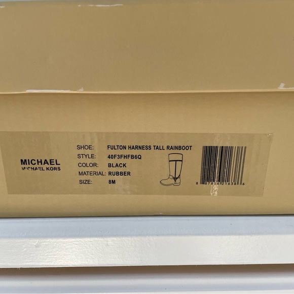 Michael Kors Fulton Harness Tall Rainboot Size 8 - Picture 13 of 13